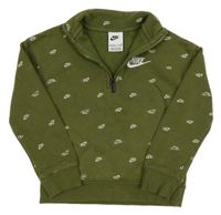 Khaki mikina s logy Nike