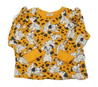 Oranžové pyžamové triko s Dalmatiny a volánky Matalan