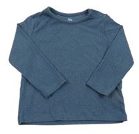 Tmavomodré žebrované triko F&F