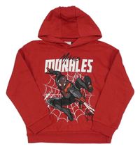 Červená mikina se Spidermanem a kapucí Primark