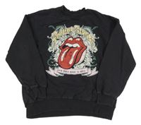 Černá mikina s potiskem - The Rolling Stones H&M