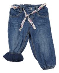 Modré podšité cuff rifle s páskem H&M