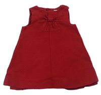 Červené vzorované šaty s mašlí Zara