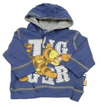 Šedomodrá mikina s Tygrem a kapucí Disney