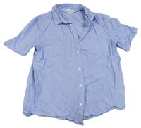 Modro-bílá pruhovaná puntíkatá košile H&M