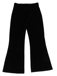 Černé sametové flare legíny F&F