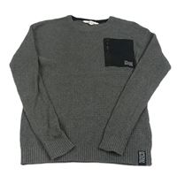 Šedo-černý svetr H&M