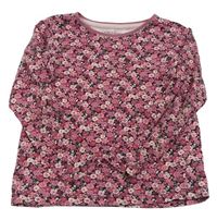 Starorůžové květované triko Primark