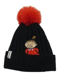 Černo-červená čepice s dívkou a bambulí - Mumínci