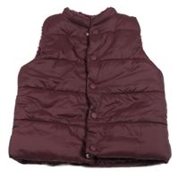 Mahagonová šusťáková zateplená vesta George