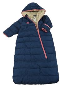 Tmavomodrý šusťákový fusak s hvězdou a kapucí Lupilu