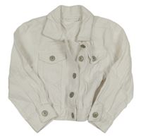 Bílá riflová crop bunda Dunnes