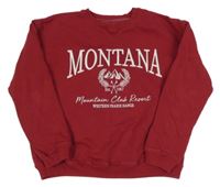 Vínová mikina s nápisy George