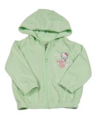 Světlezelená propínací mikina s Hello Kitty a kapucí Primark