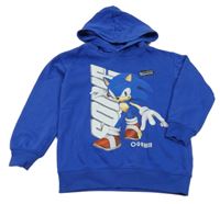 Tmavomodrá mikina se Sonicem a kapucí H&M