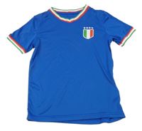 Tmavomodré sportovní tričko s výšivkou 