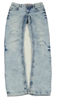 Světlemodré teplákové skinny rifle s prošoupáním Chapter young