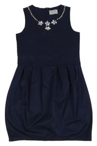 Tmavomodré šaty s kamínky 