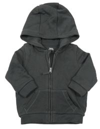 Antracitová propínací mikina s dinem a kapucí F&F