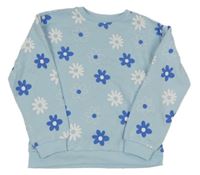 Světlemodro-bílá květovaná mikina Primark