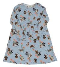 Světlemodré šaty s pejsky H&M