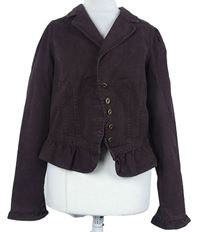 Dámské hnědé riflové crop sako Dorothy Perkins 