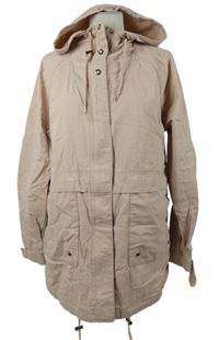Dámská světlerůžová plátěná jarní parka s kapucí Forever21