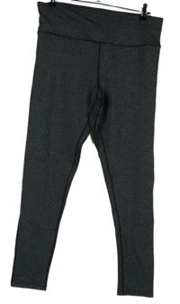 Dámské šedo-černé melírované sportovní legíny Workout 