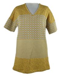 Dámská žluto-bílo-černá vzorovaná tunika Zara 