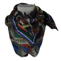 Dámský barevně vzorovaný šifonový šátek 