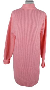 Dámské světlerůžové svetrové šaty H&M