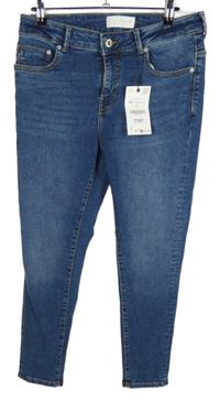 Nové - Dámské modré skinny rifle Zara 