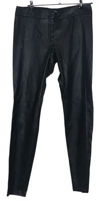 Dámské černé koženkové skinny kalhoty Zerres 