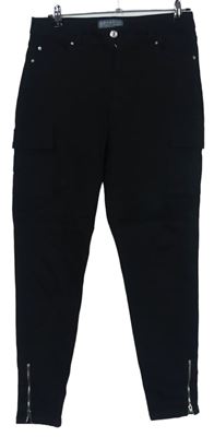 Dámské černé cargo kalhoty s kapsami Primark 