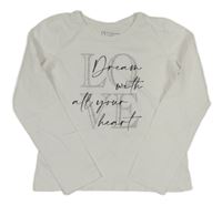 Bílé triko s nápisem Primark