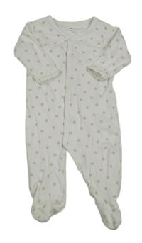 Bílý květinový overal 