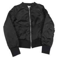 Černý lesklý zateplený bomber H&M