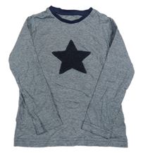 Tmavomodro-bílé pruhované triko s hvězdičkou M&S