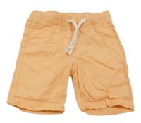 Neonově oranžové plátěné kraťasy H&M