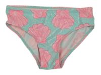 Světlemodré třpytivé plavkové kalhotky s mušlemi H&M