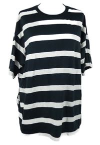 Dámská tmavomodro-bílá pruhovaná tunika