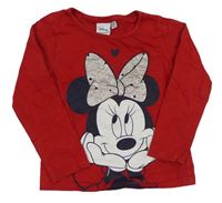 Červené triko s Minnie Disney