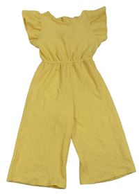 Žlutý 3D vzorovaný culottes overal Primark