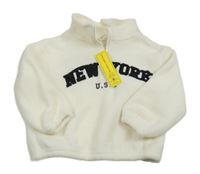 Nové - Smetanová fleecová mikina s nápisem Shein