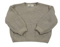 Světlehnědý třpytivý žinylkový svetr H&M