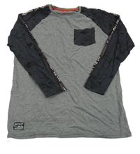 Tmavošedo-šedé triko s kapsičkou Chapter young