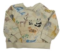 Světlebéžová mikina se zvířátky Tu