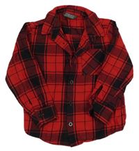 Červeno-černá kostkovaná košile PRIMARK