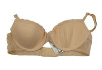 Nové - Béžová tylová podprsenka Primark vel. 70A