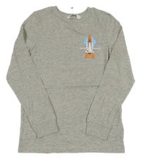 Šedé triko s raketou H&M
